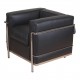 Le Corbusier, LC2 lænestole i sort læder uden brugsspor 