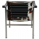 Le Corbusier LC-1 stol i brun og hvid ponyskind 