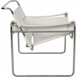 Michel Brauer Wassily chair in white leather