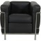 Le Corbusier LC-2/1 lounge chair in black leather