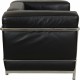 Le Corbusier LC-2/1 lænestol i sort læder