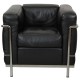 Le Corbuiser LC-2 lounge chair in black pelle leather