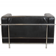 Le Corbusier LC.2 2.seater sofa in black leather 