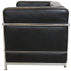 Le Corbusier LC.2 2.seater sofa in black leather 