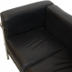 Le Corbusier LC.2 2.seater sofa in black leather 