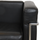 Le Corbusier LC.2 2.seater sofa in black leather 