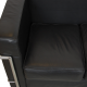 Le Corbusier LC.2 2.seater sofa in black leather 