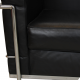 Le Corbusier LC.2 2.seater sofa in black leather 