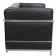 Le Corbusier LC.2 2.seater sofa in black leather 