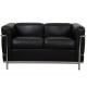 Le Corbusier 2.seater LC2 sofa in black leather