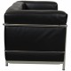 Le Corbusier 2.seater LC2 sofa in black leather