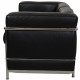 Le Corbusier 2-personers LC2 sofa i sort læder