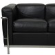 Le Corbusier 2.seater LC2 sofa in black leather