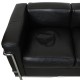 Le Corbusier 2-personers LC2 sofa i sort læder