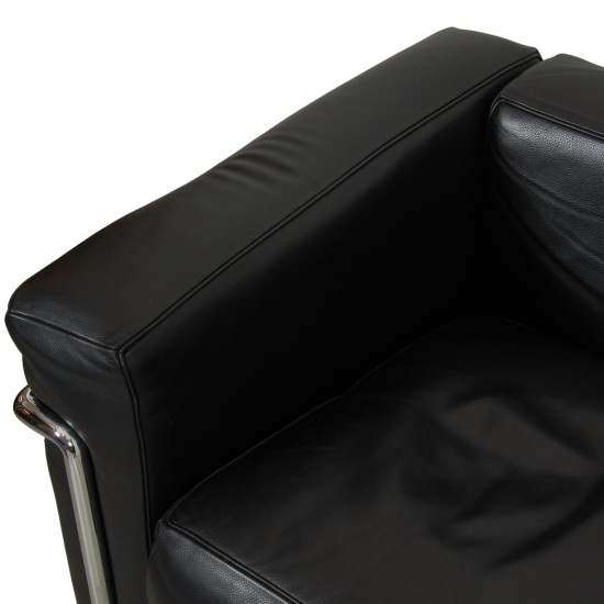 Le Corbusier 2.seater LC2 sofa in black leather