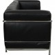 Le Corbusier LC2 3.seater sofa in black leather