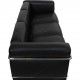 Le Corbusier LC2 3.seater sofa in black leather