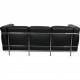 Le Corbusier LC2 3.seater sofa in black leather