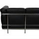 Le Corbusier LC2 3.seater sofa in black leather