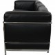 Le Corbusier LC2 3.seater sofa in black leather