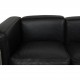 Le Corbusier LC2 3.seater sofa in black leather