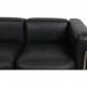 Le Corbusier LC2 3.seater sofa in black leather