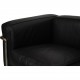 Le Corbusier LC2 3.seater sofa in black leather