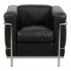 Le Corbusier LC2 lænestol i sort læder