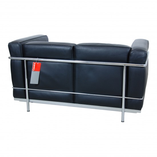 Le Corbusier sofa LC2 in black leather