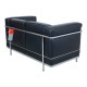 Le Corbusier sofa LC2 in black leather