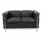 Le Corbusier sofa LC2 i sort læder