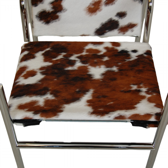 Le Corbusier LC-1 stol i brun og hvid ponyskind