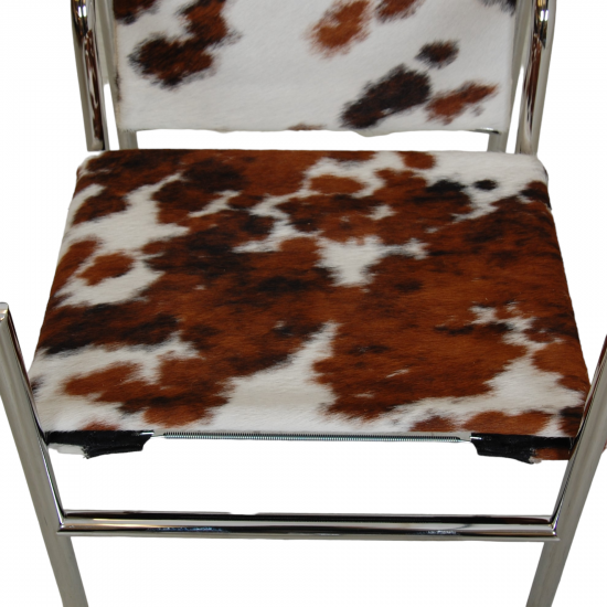 Le Corbusier LC-1 chair in brown and white ponyskin