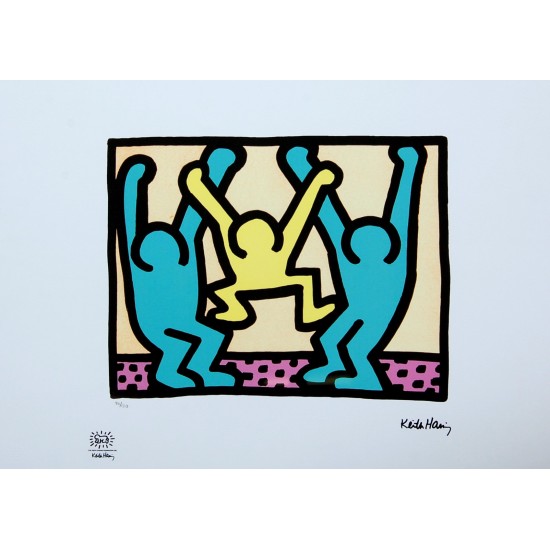 Keith Haring Pop Art nr 90 af 150 3 mand