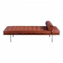 Ludwig Mies Van der Rohe Barcelona daybed i valnød farvet læder Ludwig Mies Van der Rohe Barcelona daybed i valnød farvet læder