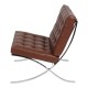 Mies Van der Rohe New Barcelona chair with brown leather