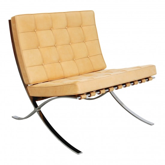 Mies Van der Rohe Barcelona Chair in natural Nubuck leather
