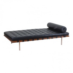 Ludwig Mies Van Der Rohe Ny Barcelona daybed i sort læder Ludwig Mies Van Der Rohe Ny Barcelona daybed i sort læder