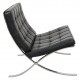 Mies Van der Rohe Barcelona lounge chair in black leather