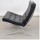 Mies Van der Rohe Barcelona lounge chair in black leather