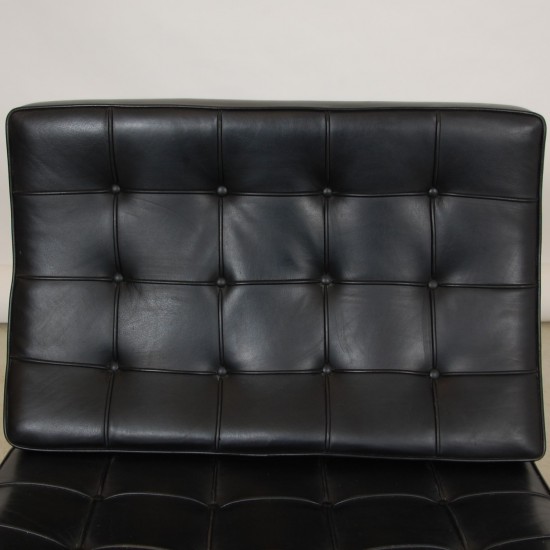 Mies Van der Rohe Barcelona lounge chair in black leather