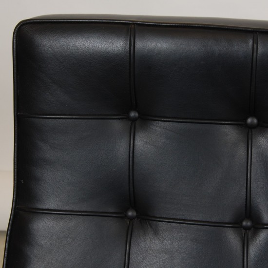 Mies Van der Rohe Barcelona lounge chair in black leather