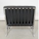 Ludwig Mies Van der Rohe Barcelona chair in black patinated leather