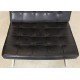 Ludwig Mies Van der Rohe Barcelona chair in black patinated leather