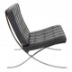 Ludwig Mies Van der Rohe Barcelona chair in black patinated leather