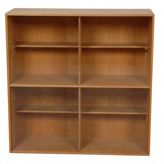 Mogens Koch Bookcase of oak with glass panes, 8 rooms