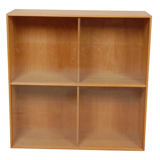 Mogens Koch Bookshelf of oak with glass panes, 4 shelves