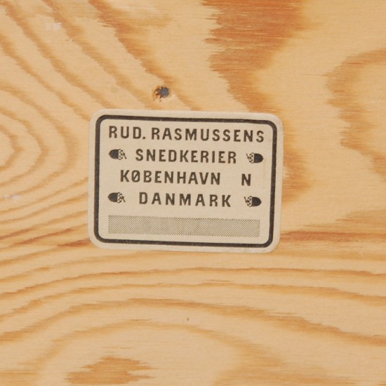 Mogens Koch Bookshelf of oak with glass panes, 4 shelves