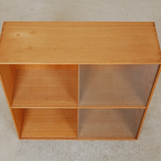 Mogens Koch Bookshelf of oak with glass panes, 4 shelves