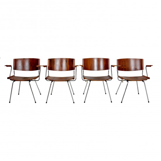 Nanna Ditzel Set of 4 Badminton rosewood chairs